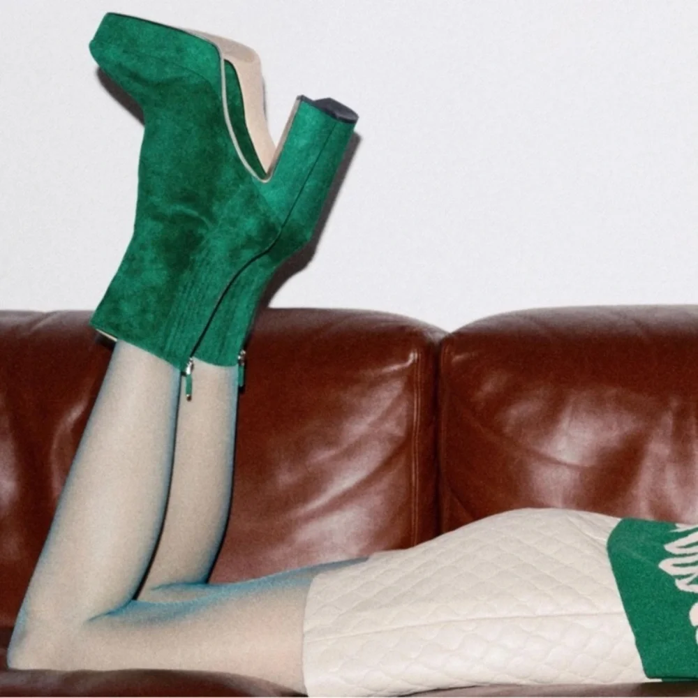 Anthropologie Sheer Tights green 3 X